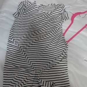 Casual Black and White Dress